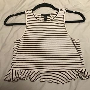 Stripped cropped forever 21 tank